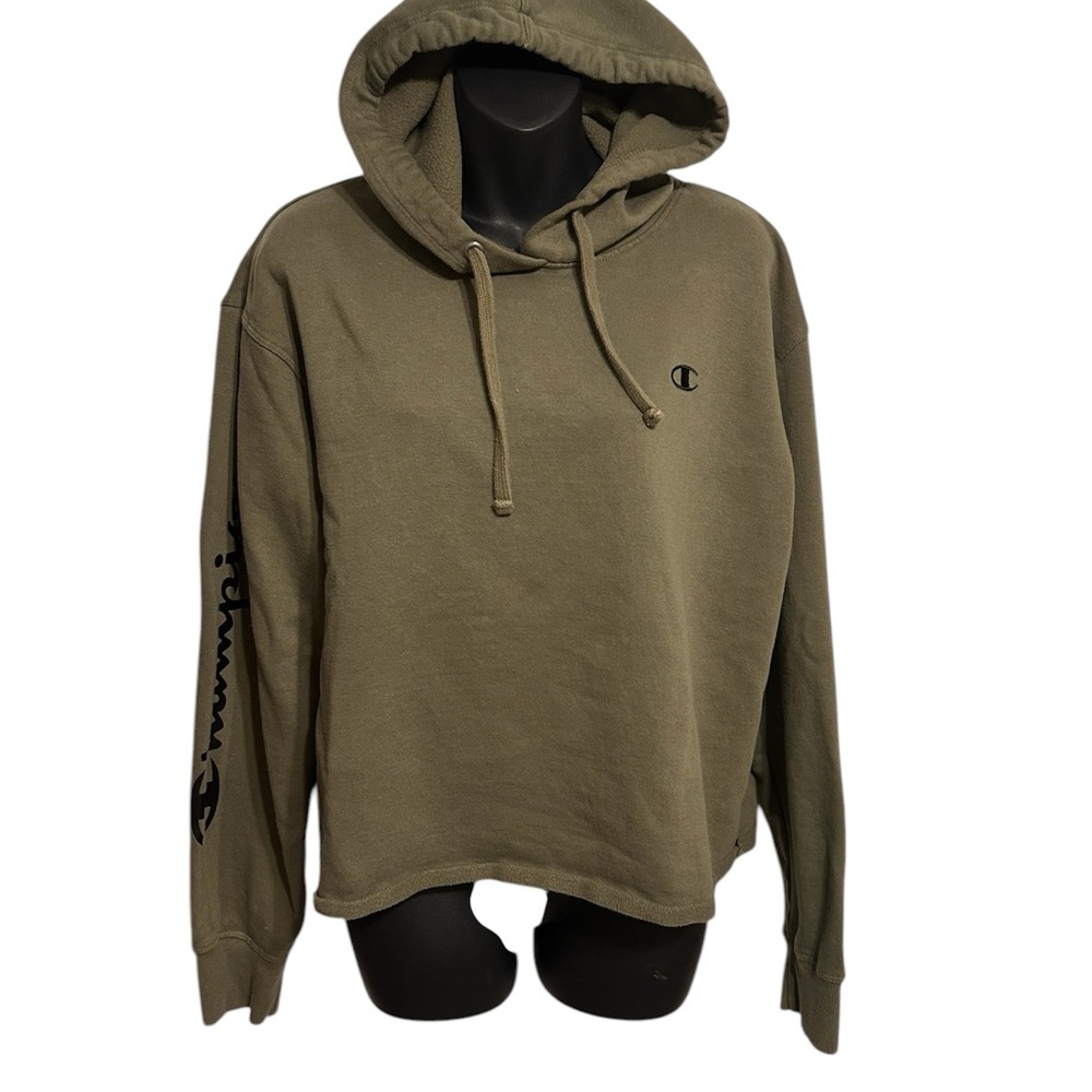 Women’s Champion Olive Green Hoodie - Picture 1 of 7